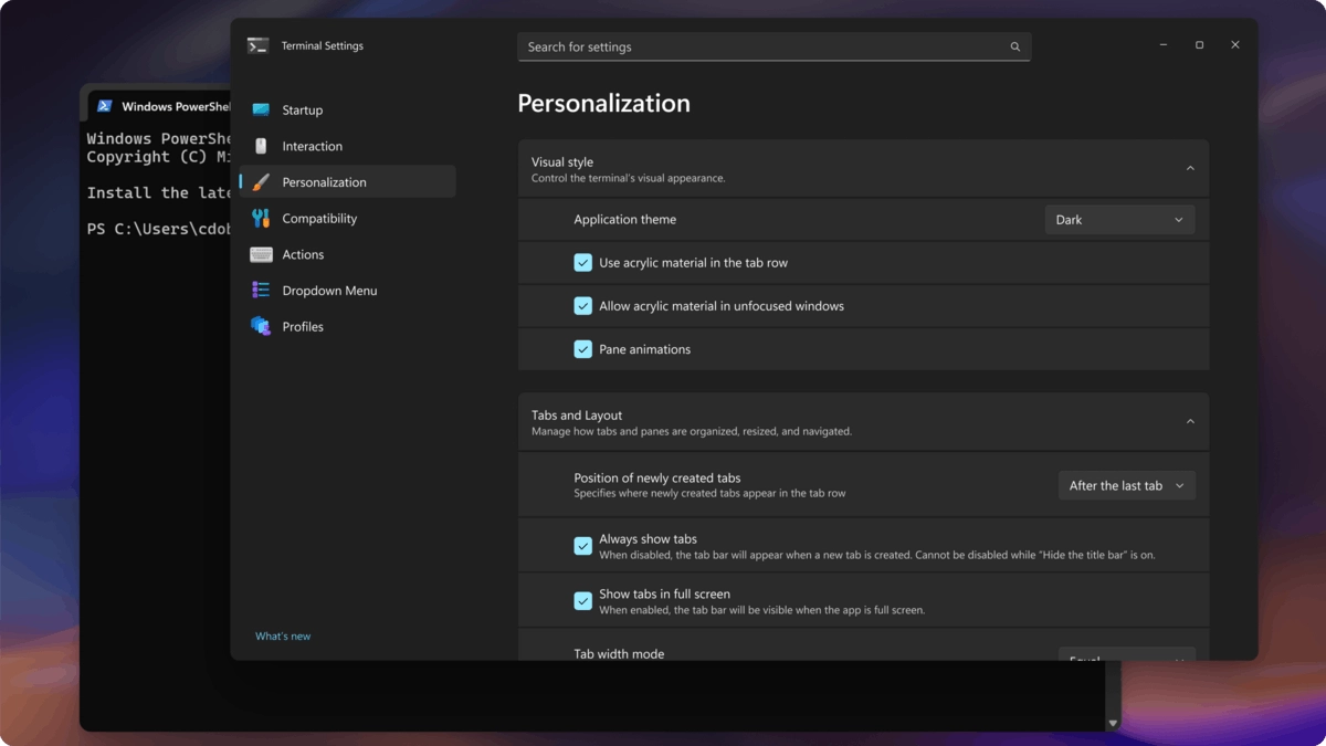 微软预告将重构 Win11 Windows Terminal 设置界面:独立窗口、自动保存