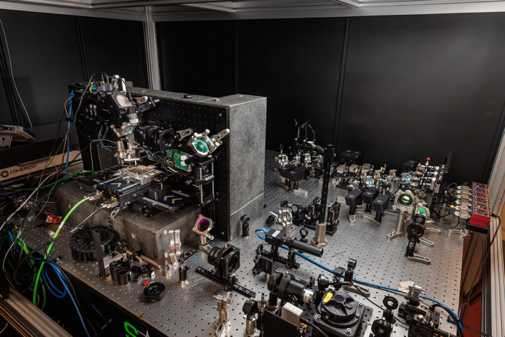 Project Silica | Nature | photo of lab testing set up