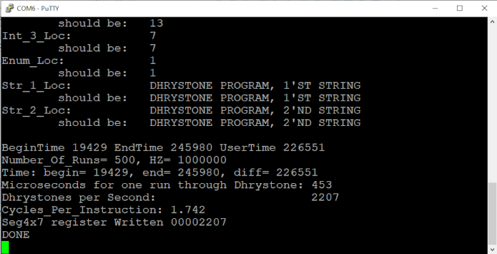 Putty serial console to RISC-V Scr1, config IM Putty serial console to RISC-V Scr1, config IM
