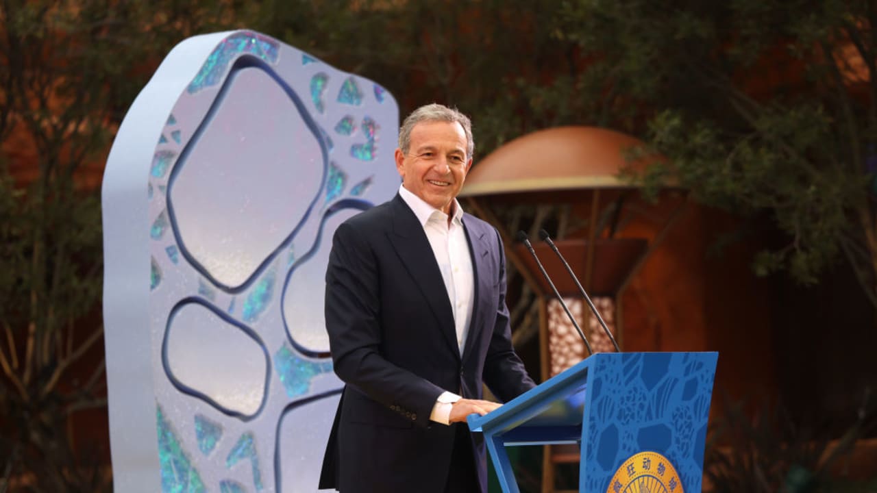 BOB IGER, CEO of The Walt Disney Company, speaks during the grand opening ceremony of Shanghai Disney Resort's Zootopia-themed area at Shanghai Disney Resort on December 19, 2023 in Shanghai, China.
