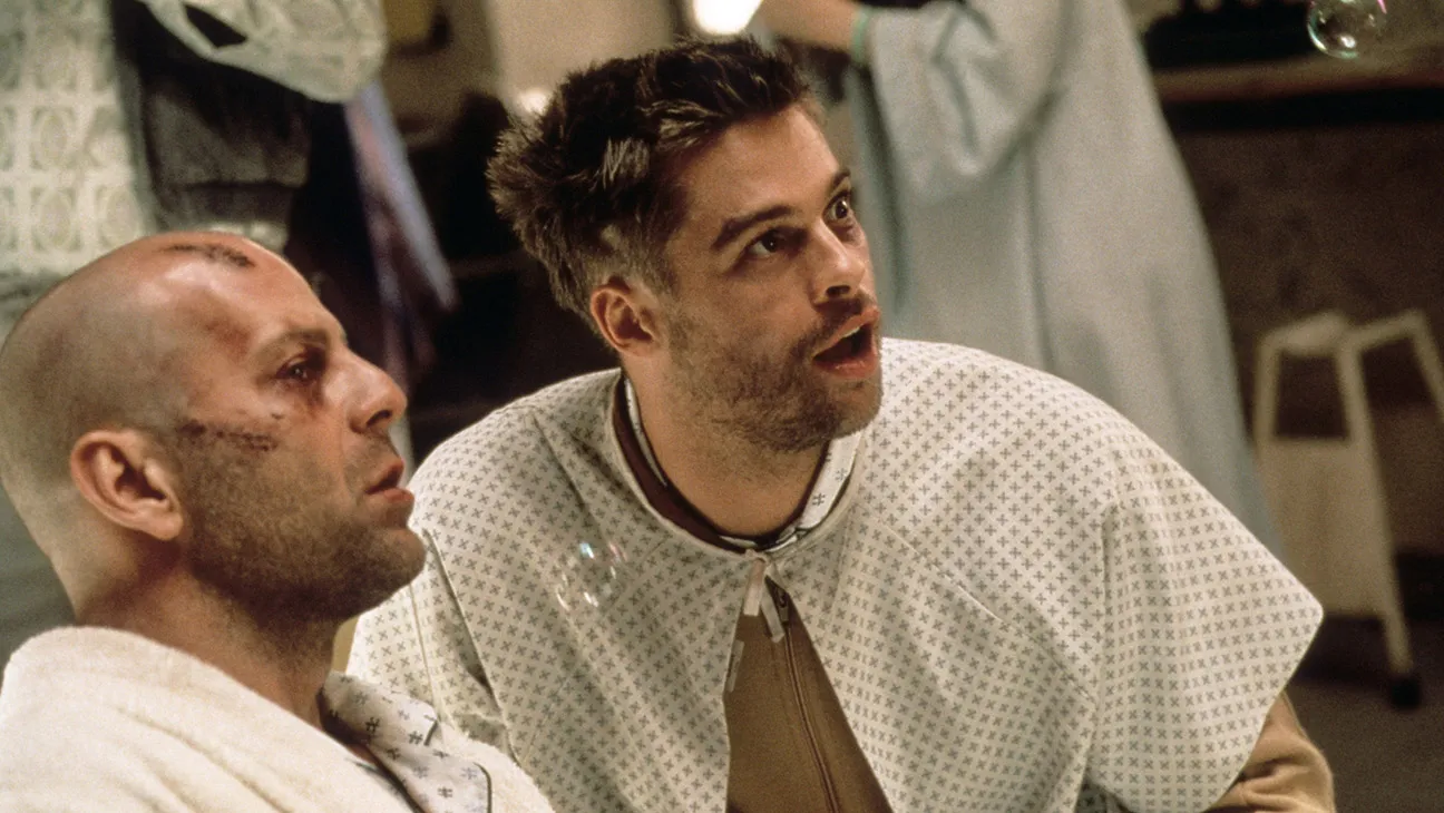 Twelve Monkeys, from left: Bruce Willis, Brad Pitt, 1995
