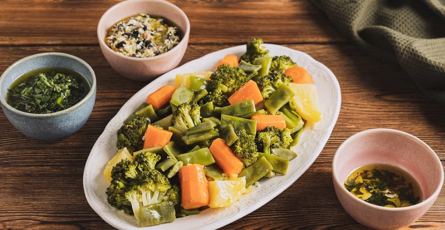 Cómo hacer verduras al vapor y aliños para acompañarlas