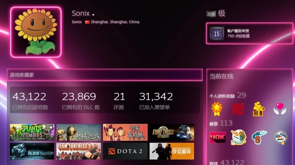 Steam 全球第一“收藏家”来自上海:4.3 万款游戏,价值超 500 万元