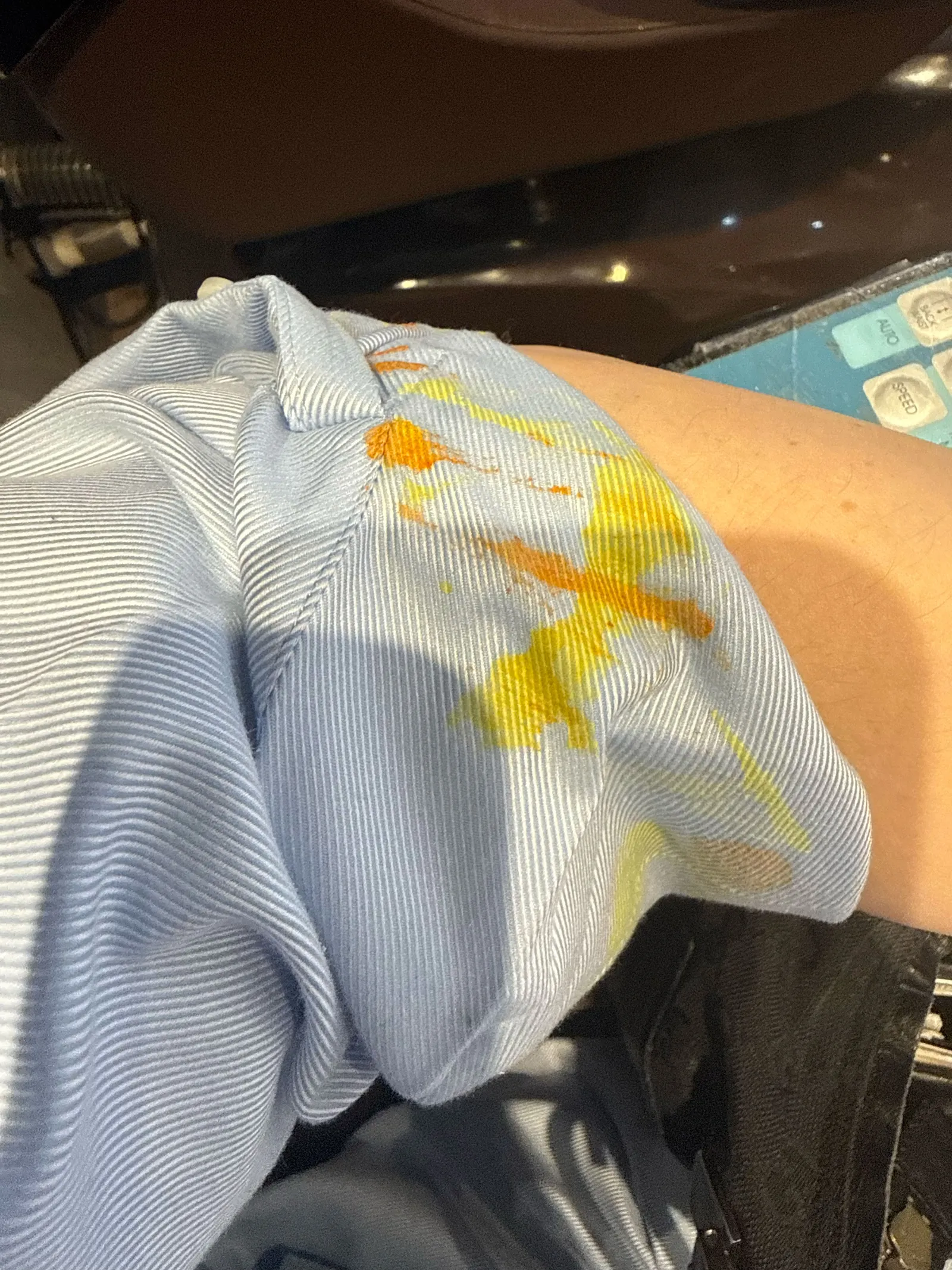 Image may contain Stain Arm Body Part Person Baby and Knee
