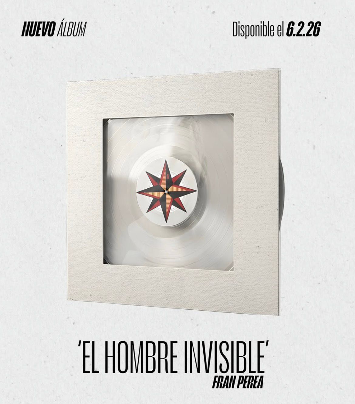 Portada del nuevo disco de Fran Perea, 'El hombre invisible'