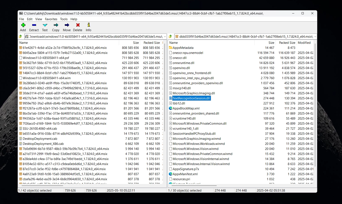微软 Win11 更新已触及 5GB,累积机制和 AI 组件成推手 Windows 11 24H2 May 2025 update extracted