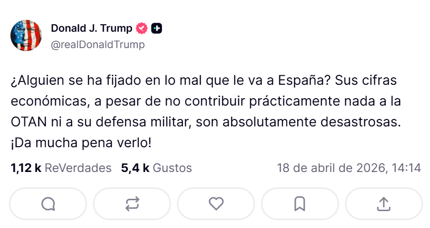 Publicaci�n de Donald Trump.