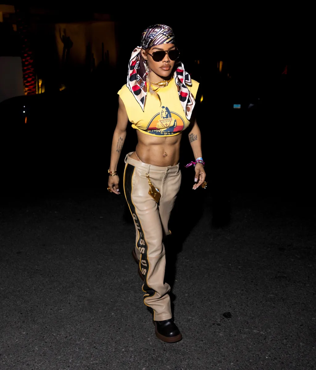 Image may contain Teyana Taylor Clothing Pants Person Standing Adult and Sleeve