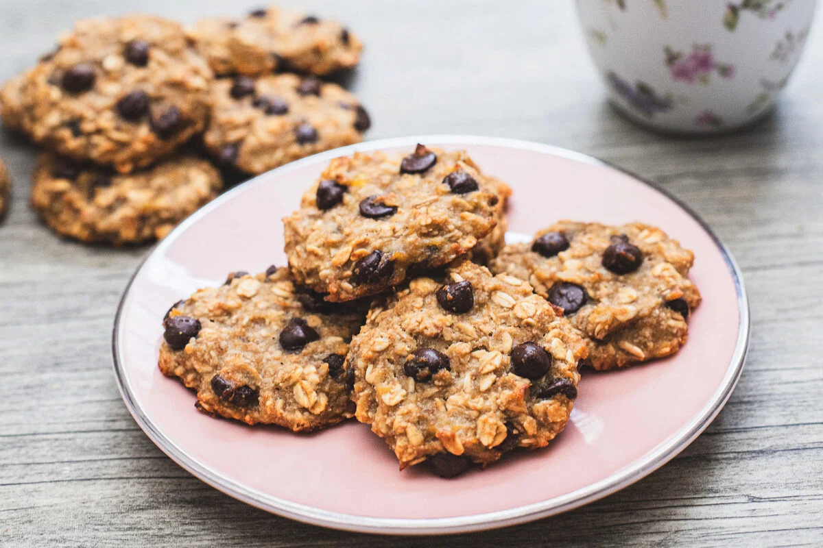 Galletas de avena, plátano y chocolate 11