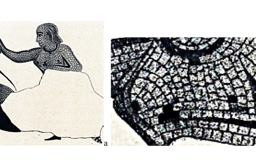 The woman. (a) Drawing from Loriquet 1862: planche IX, n° 11. (b) Detail of the breasts.