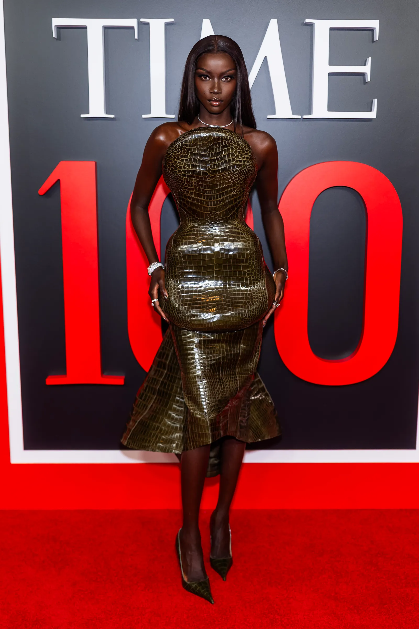 NEW YORK NEW YORK APRIL 23 Anok Yai attends the 2026 Time100 Gala at Jazz at Lincoln Center on April 23 2026 in New...