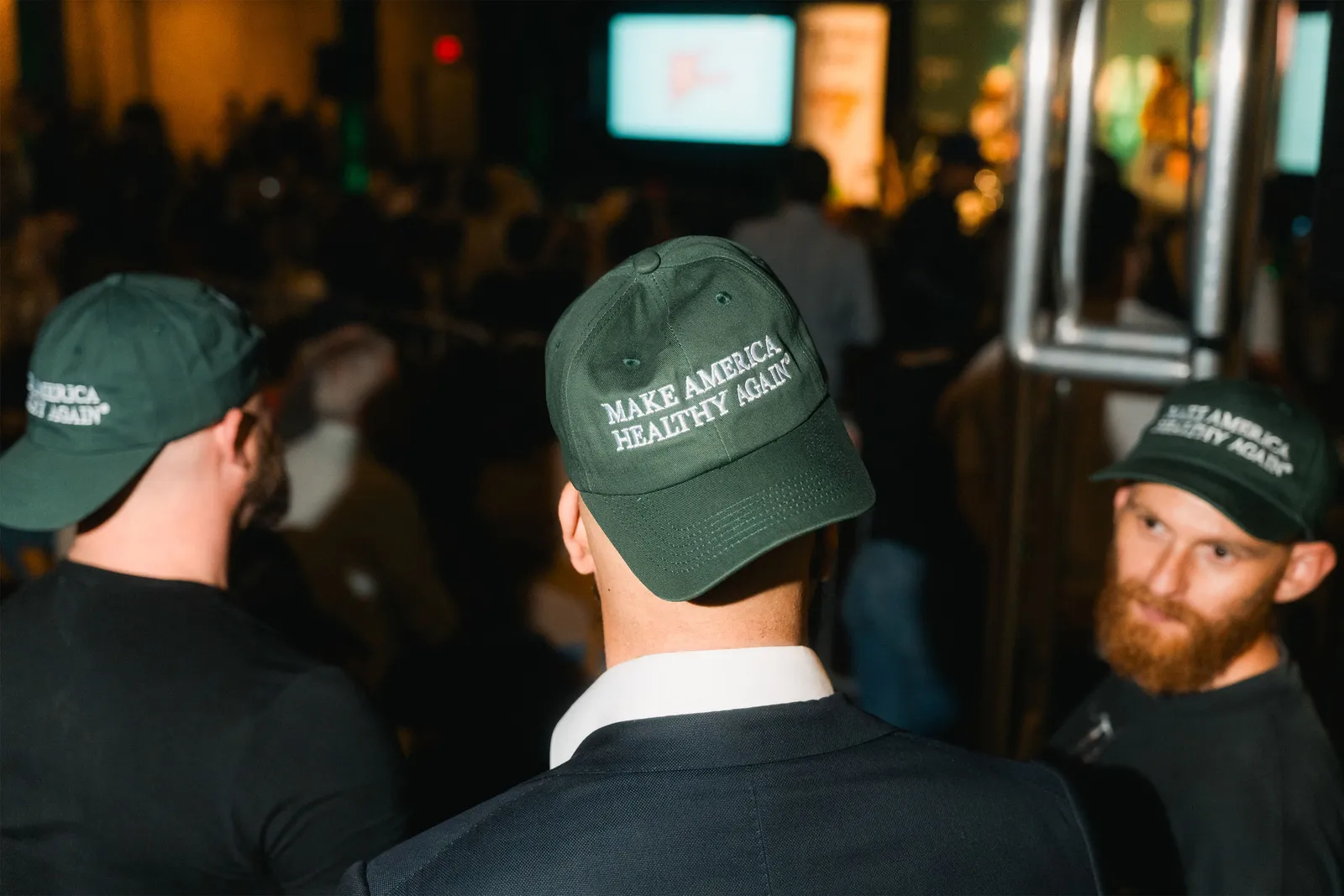 Image may contain Baseball Cap Cap Clothing Hat Adult Person Computer Hardware Electronics Hardware and Monitor