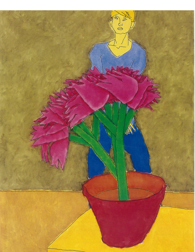"Нэнси с растением в горшке", 1991 год. "Нэнси с растением в горшке", 1991 год.