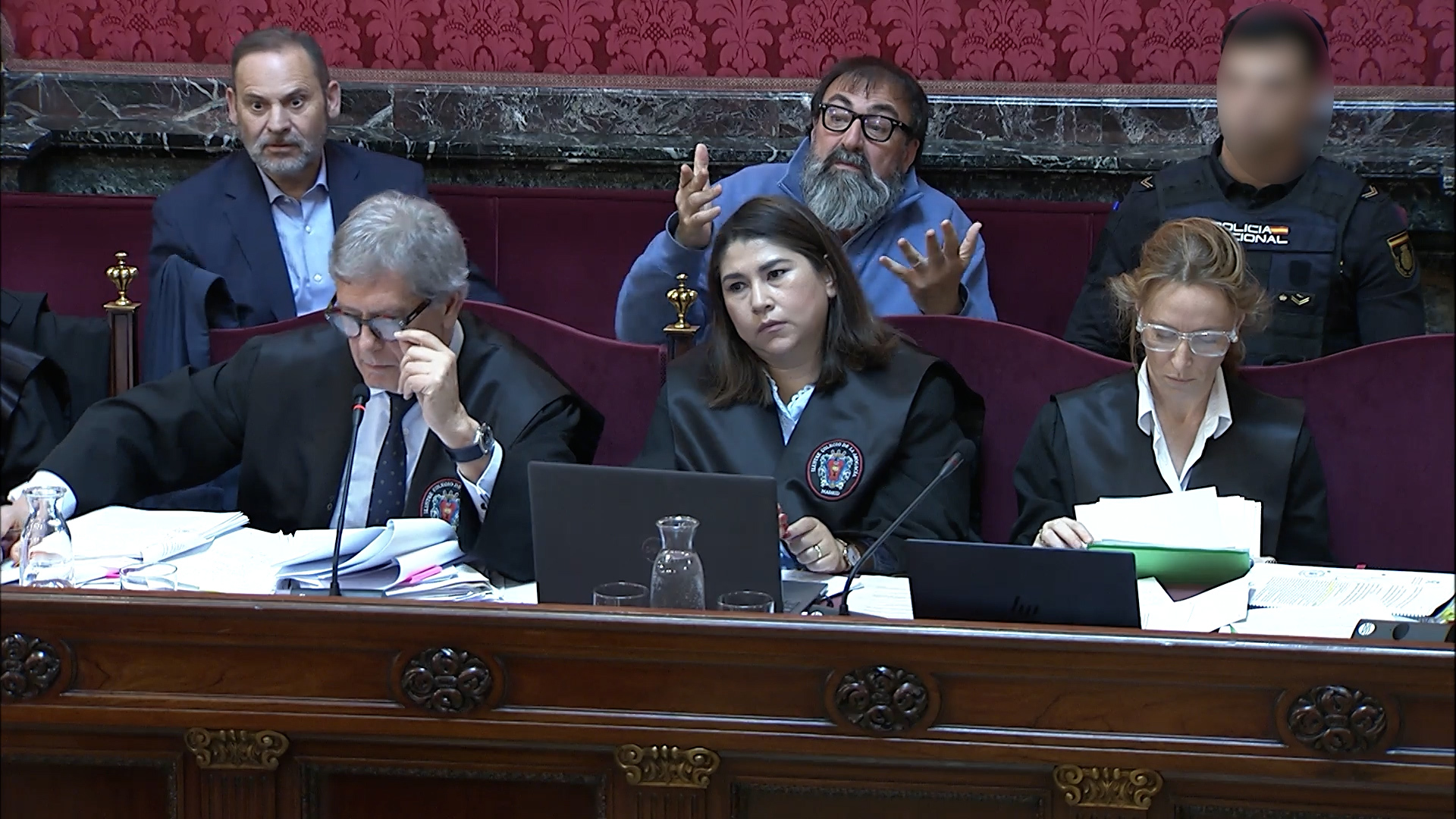 �balos y Koldo Garc�a, durante la declaraci�n hoy de los agentes de la Guardia Civil.