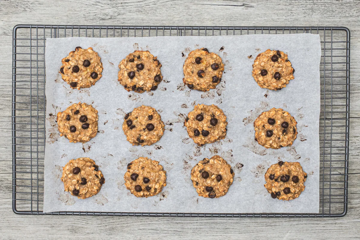 Galletas de avena, plátano y chocolate 9