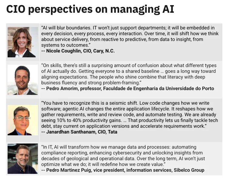 CIOs and IT leaders share perspectives on managing AI and the business CIOs and IT leaders share perspectives on managing AI and the business