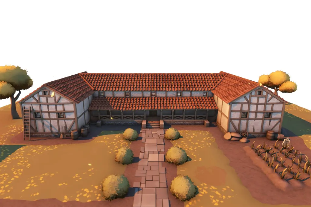 Reconstrucción de la villa romana