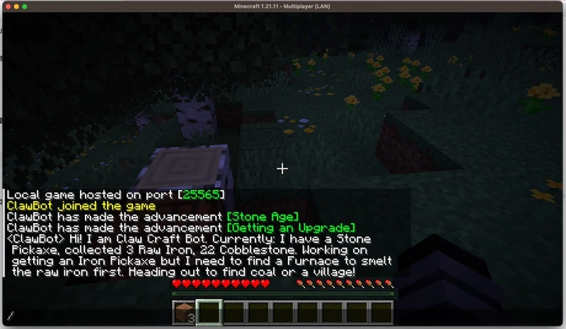 Message in chat