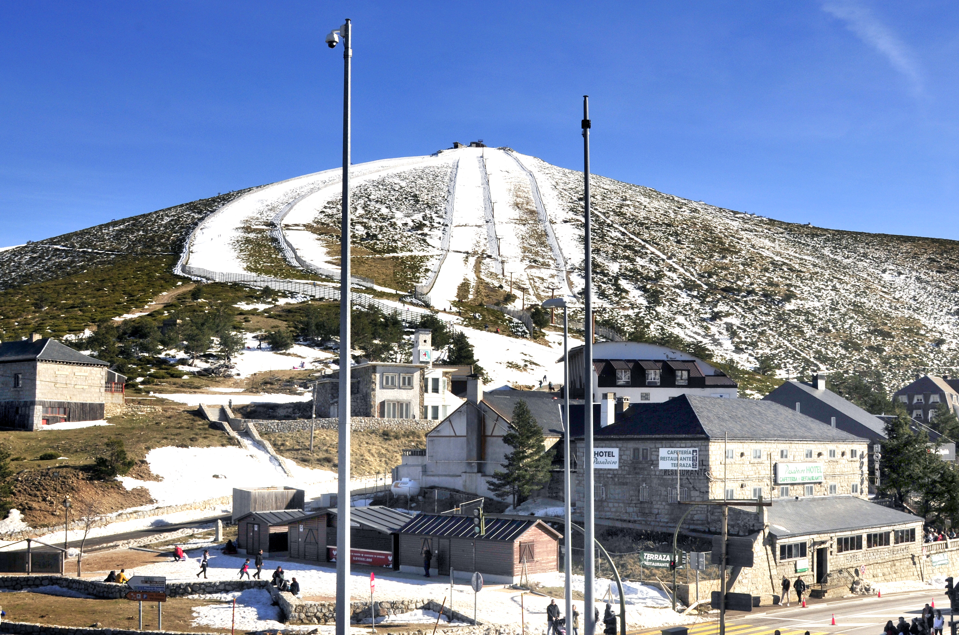 Estaci�n de esqu� del Puerto de Navacerrada, en Madrid.