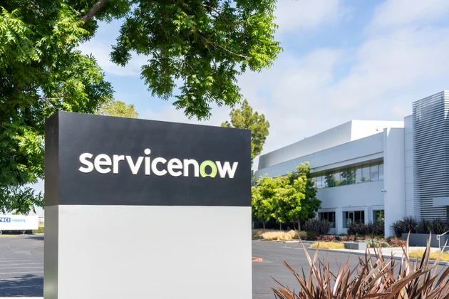 ServiceNow office building at their headquarters in Santa Clara, California, USA