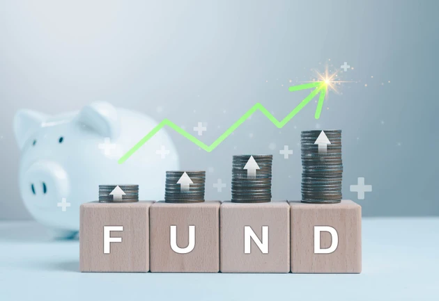 Business Fund Return on Digital Background with Finance and Rates. Financial Accounting of Investment with Investors and Accountants. Technology.