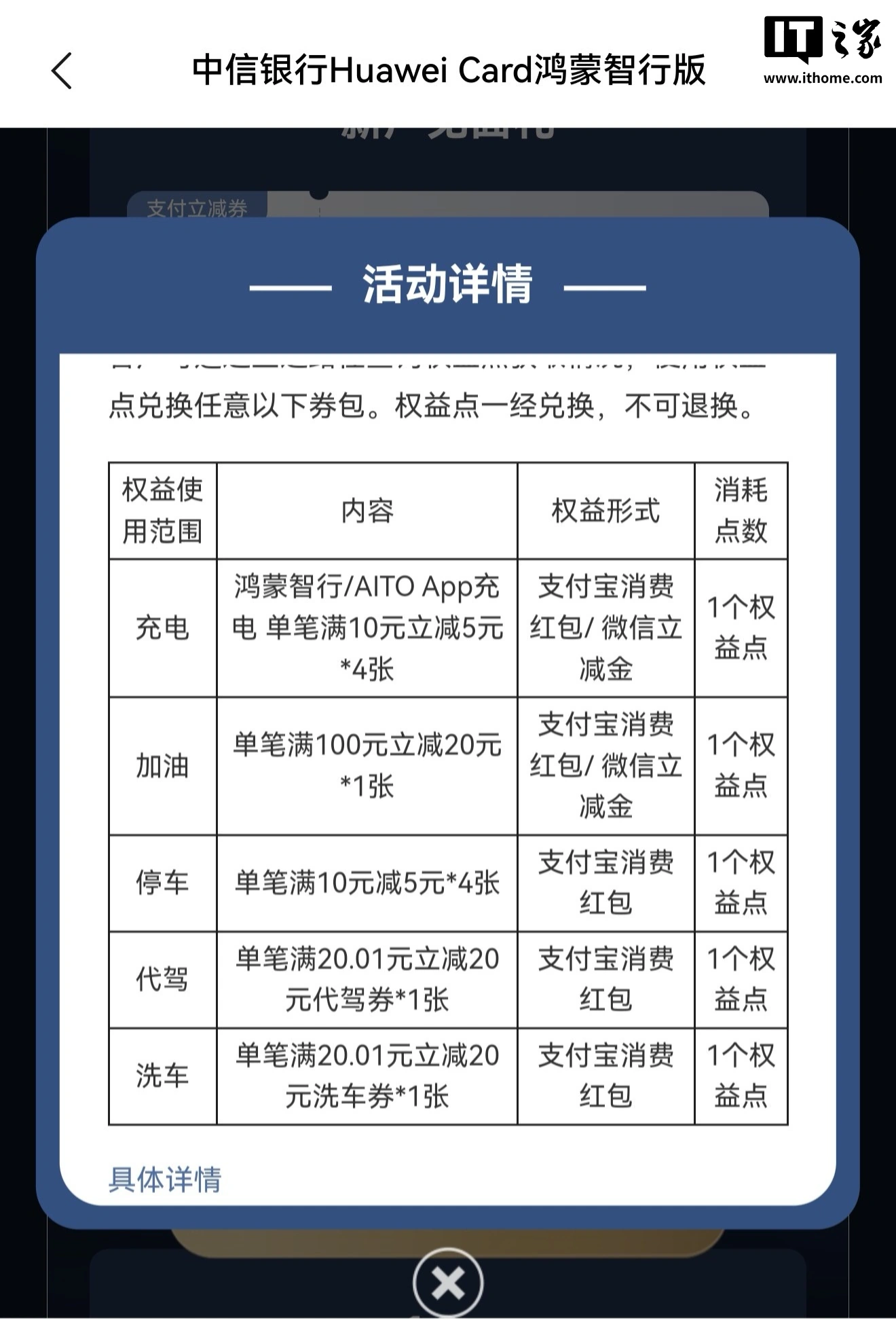 首张鸿蒙智行车主卡:中信银行推出 Huawei Card 鸿蒙智行版,充电加油享满减返现