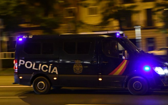 Un coche de la Polic�a Nacional en una intervenci�n en Madrid.