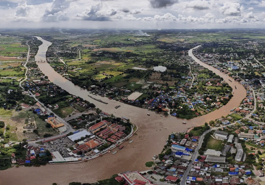 Vista a�rea de las arterias del Mekong, que atraviesa seis pa�ses.