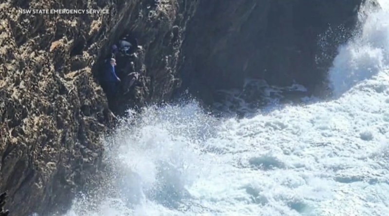 Tourists rescued in daring 3-hour Australian cliff operation - VIDEO Tourists rescued in daring 3-hour Australian cliff operation - VIDEO