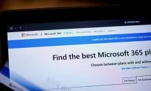 The Microsoft 365 website on a laptop