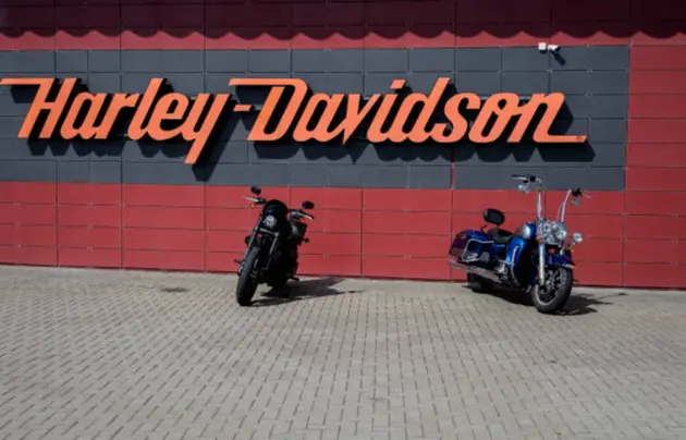 Harley Davidson logo in a dealership