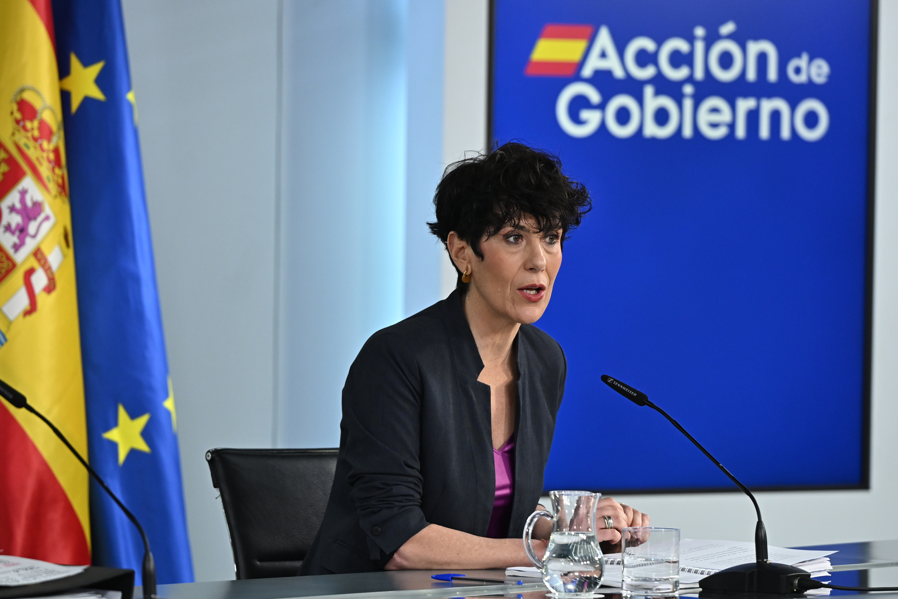 La ministra de Inclusi�n, Seguridad Social y Migraciones, Elma Saiz.