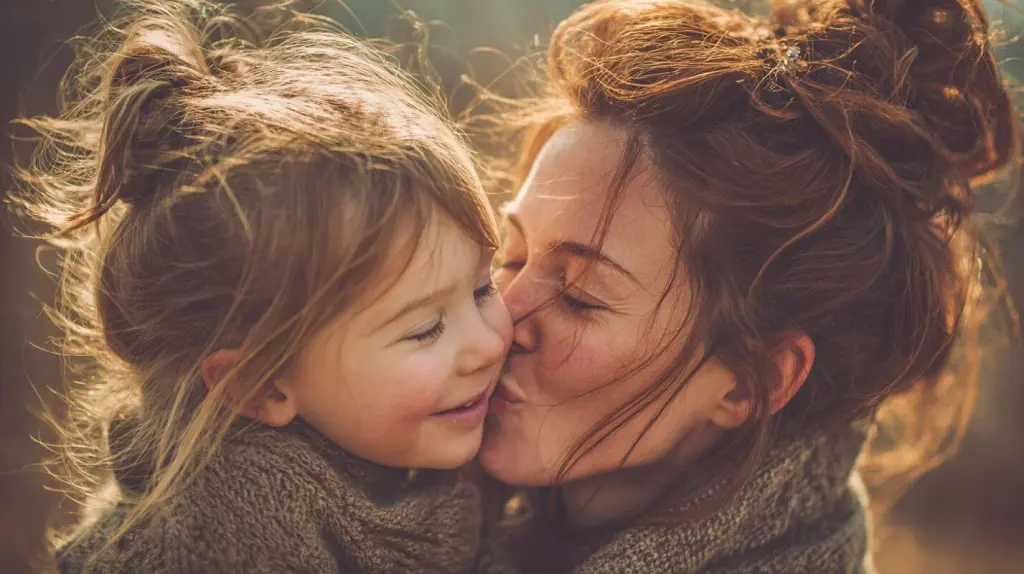 Madre abrazando a su hija