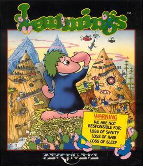 Lemmings 1991 Video Game Cover
