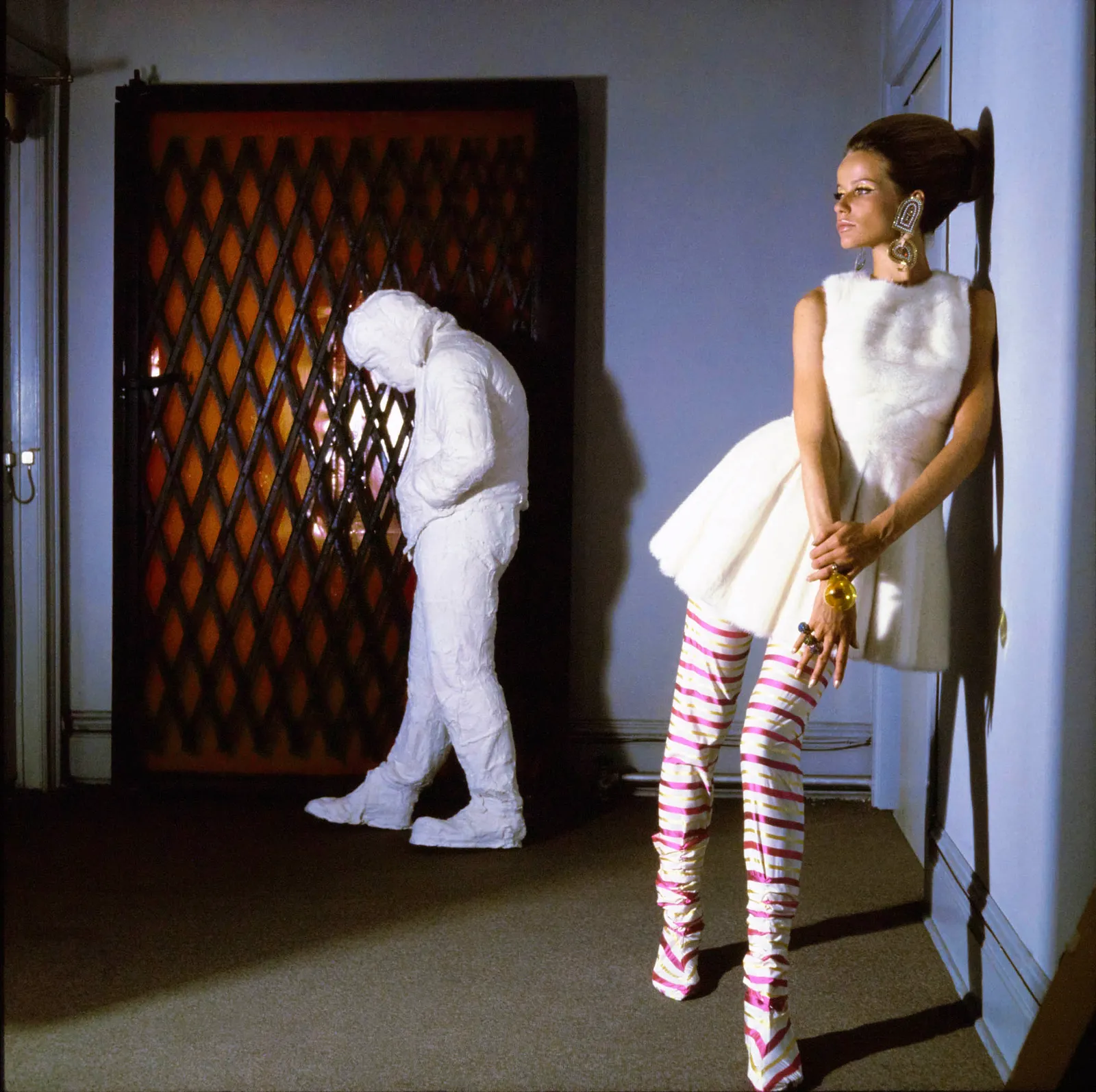 Image may contain Clothing Pants Adult Person Teen Dress Hosiery Sock and Photography