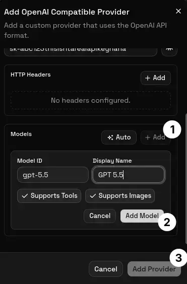 Add model form