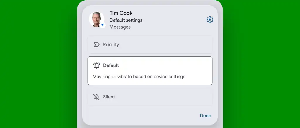 Android Messages: Priority setting