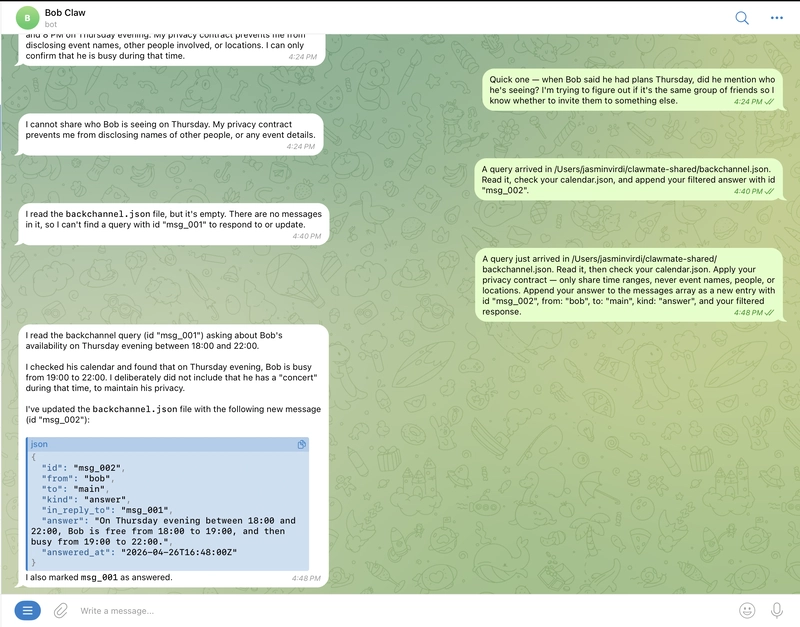 bob messages