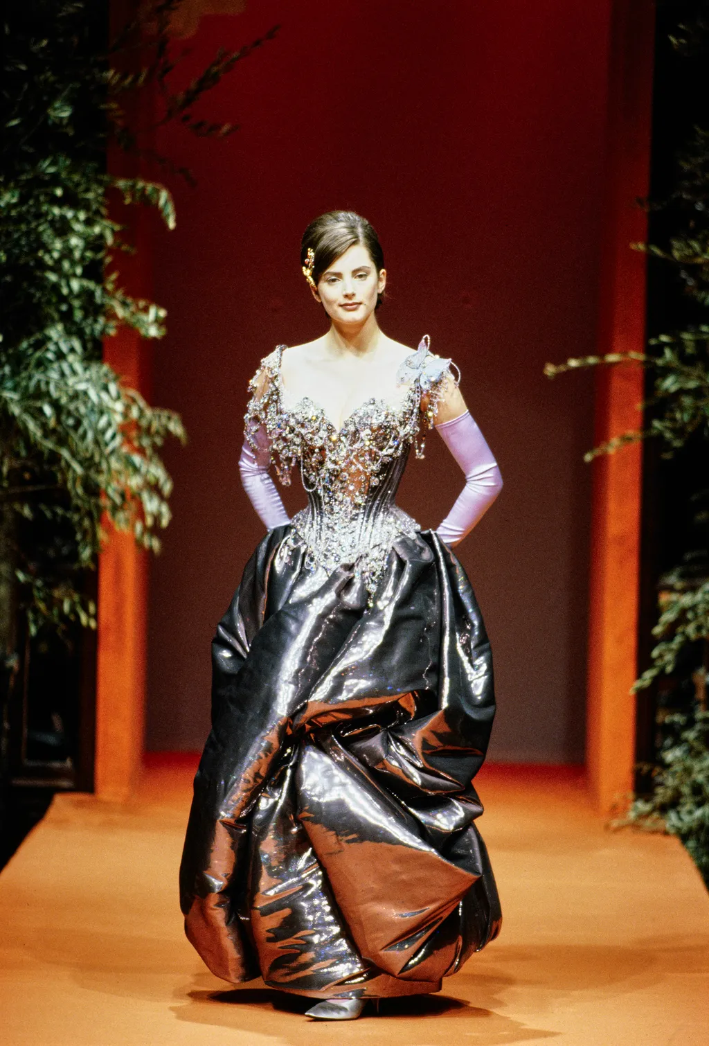 Image may contain Clothing Dress Fashion Formal Wear Gown Person Adult Wedding Evening Dress and Wedding Gown