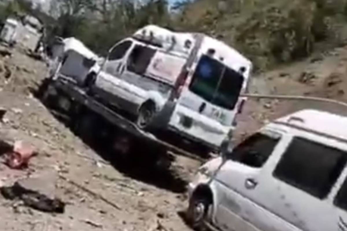 Imagen de la V�a Panamericana de Colombia tras el ataque terrorista