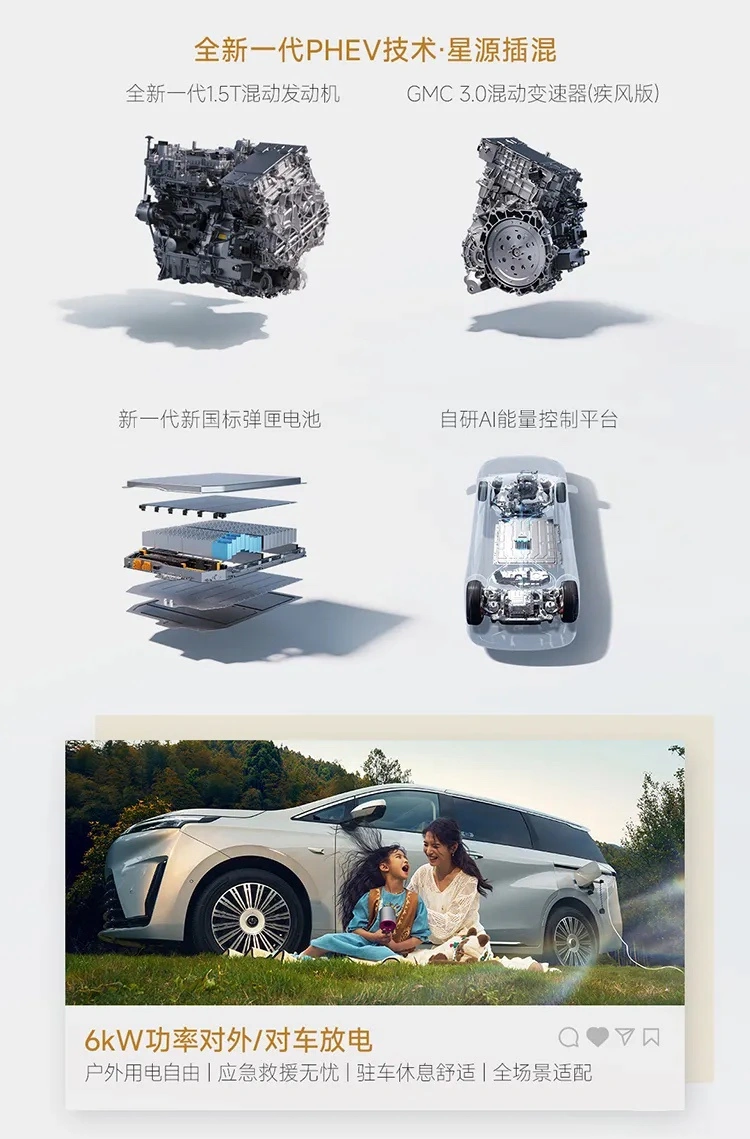 价格“20 万级”,全新一代广汽传祺向往 E8 PHEV 开启预订