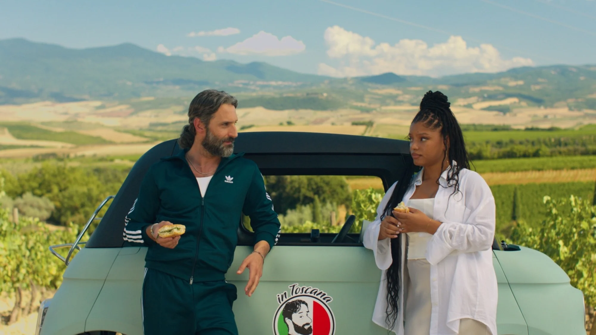 Marco Calvani and Halle Bailey in "You, Me & Tuscany."