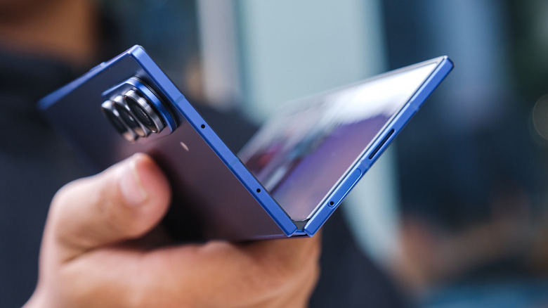 Person holding a Galaxy Z Fold 7