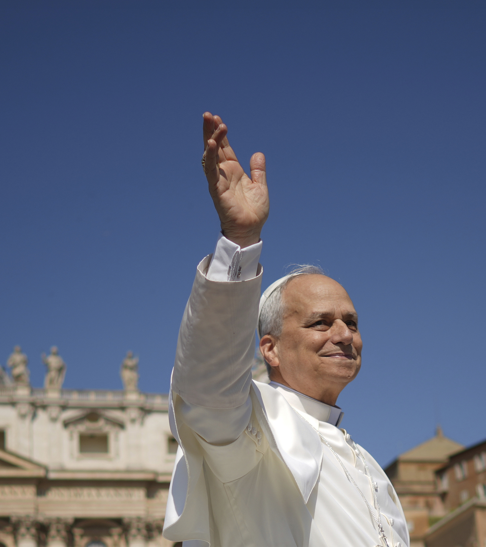 El Papa Le�n XIV en la Plaza de San Pedro.