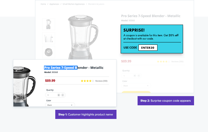 Targeting price shoppers with a surprise coupon