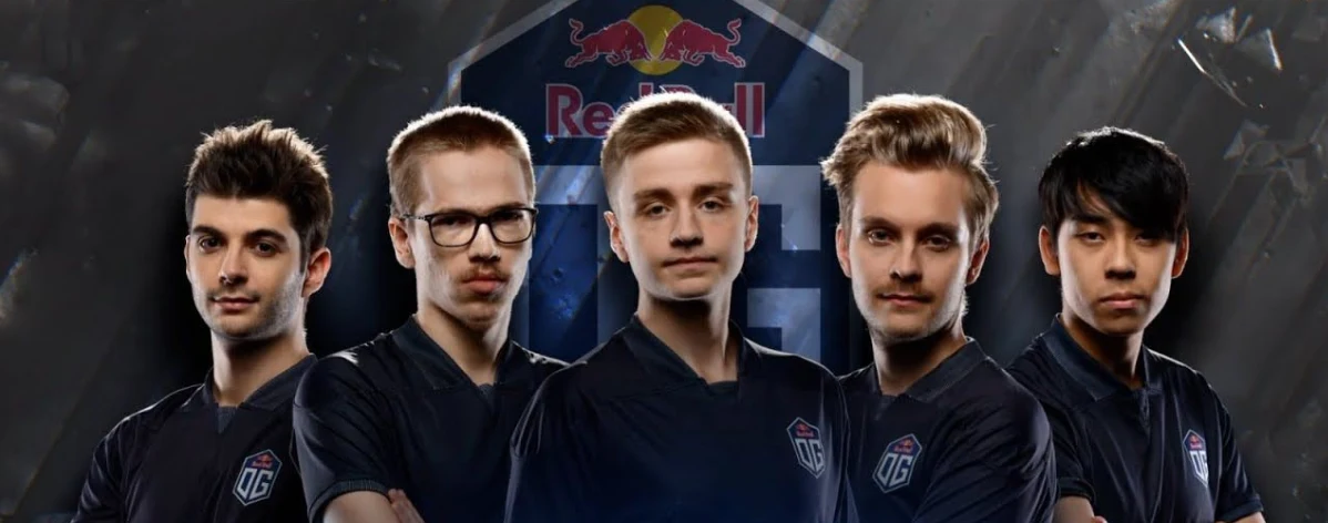 Team of five posing together