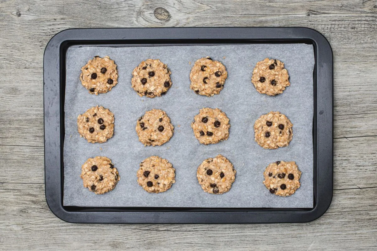 Galletas de avena, plátano y chocolate 7