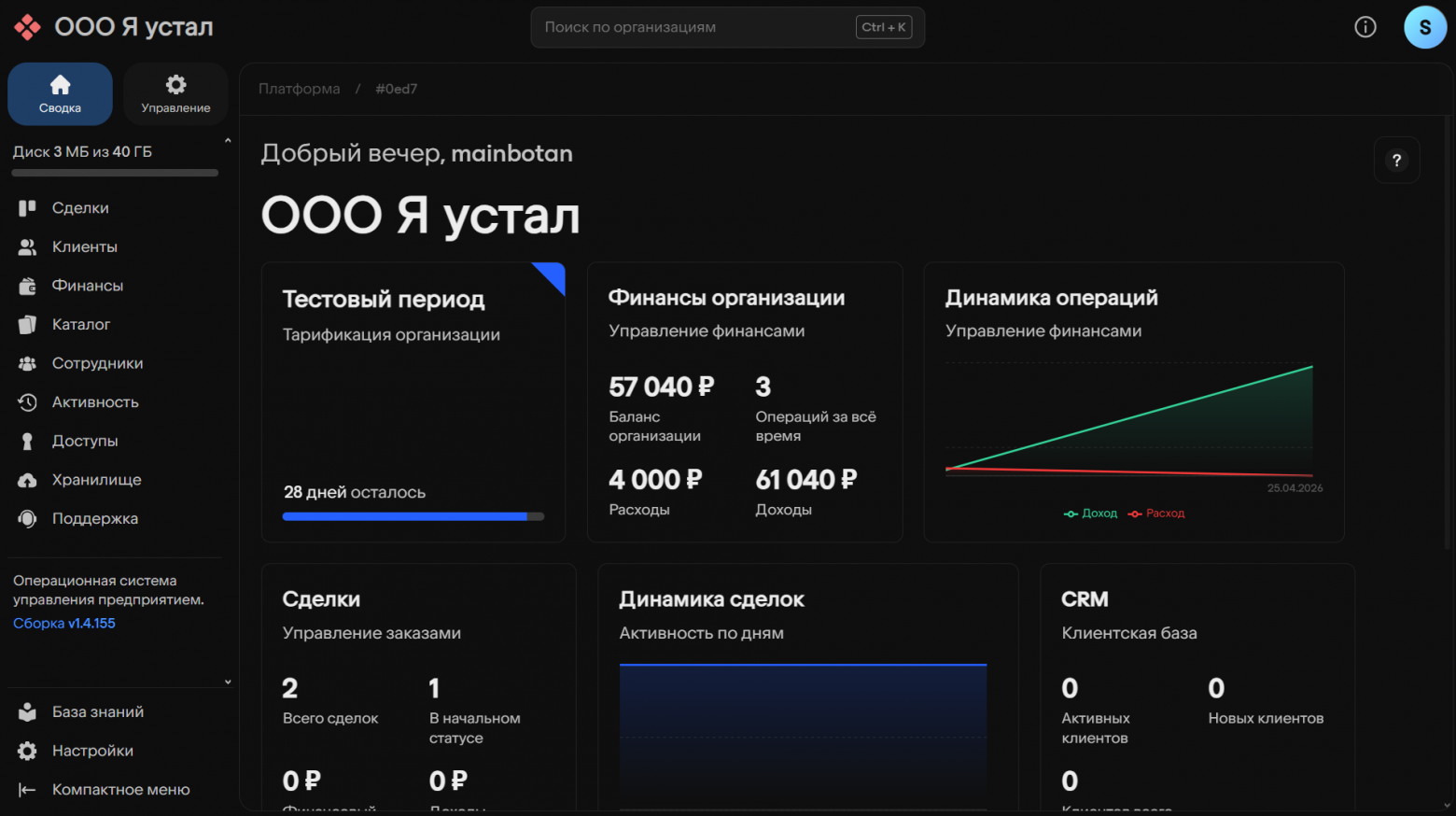 Пространство организации