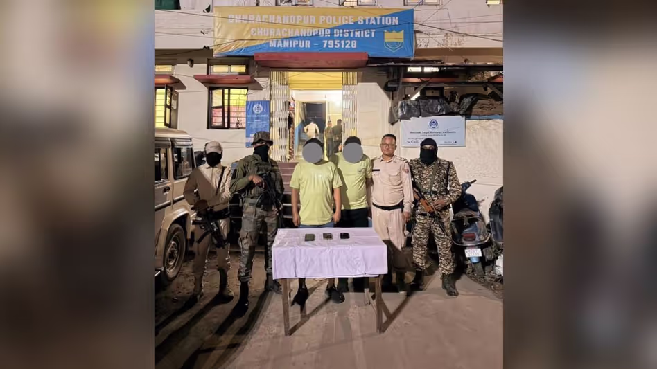 Two suspects held in Manipur's Churachandpur for alleged role in firing on RAF personnel Two suspects held in Manipur's Churachandpur for alleged role in firing on RAF personnel